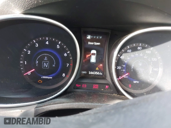 2016 Hyundai Santa Fe SE with VIN KM8SR4HF5GU152935, listed as a IAAI auction lot 41723273 with 166,356 mi miles. Bid and sale history available at carsss.com. Image 15.
