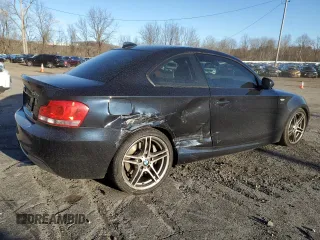 2013 BMW 1 Series 135i with VIN WBAUC9C54DVM13873, listed as a Copart auction lot 82657734 with 78,021 mi miles and Salvage title. Bid and sale history available at DreamBid. Image 3.