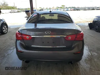 2015 Infiniti Q50 with VIN JN1BV7AP4FM335961, listed as a Copart auction lot 61829295 with 130,327 mi miles and Salvage title. Bid and sale history available at DreamBid. Image 6.