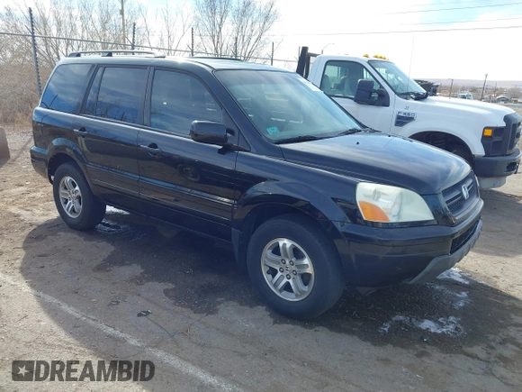 2005 Honda Pilot EX-L with RES with VIN 2HKYF18605H545609, listed as a IAAI auction lot 41626754 with 235,647 mi miles. Bid and sale history available at carsss.com. Image 1.