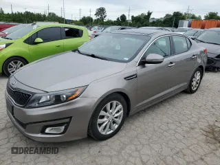 2015 Kia Optima EX with VIN 5XXGN4A75FG455808, listed as a Copart auction lot 60848114 with 130,643 mi miles and Salvage Title. Bid and sale history available at carsss.com. Image 1.