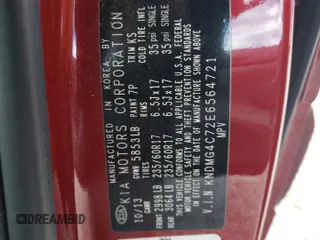 2014 Kia Sedona LX with VIN KNDMG4C72E6564721, listed as a Copart auction lot 41828055 with 150,670 mi miles and Salvage Title. Bid and sale history available at carsss.com. Image 15.
