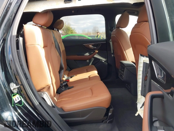 2020 Audi Q7 Premium with VIN WA1AXAF74LD011455, listed as a IAAI auction lot 41674599 with 37,561 mi miles. Bid and sale history available at carsss.com. Image 8.