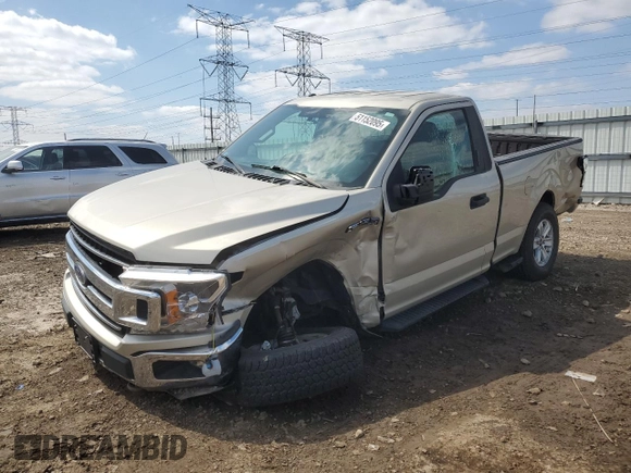 2018 Ford F-150 XL with VIN 1FTMF1E5XJKE35365, listed as a Copart auction lot 51152095 with 49,572 mi miles and Salvage title. Bid and sale history available at DreamBid. Image 1.