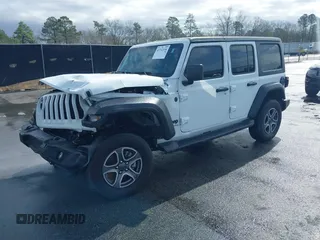 2023 Jeep Wrangler Sport S with VIN 1C4HJXDN9PW540842, listed as a IAAI auction lot 41712336 with 36,017 mi miles and . Bid and sale history available at DreamBid. Image 2.