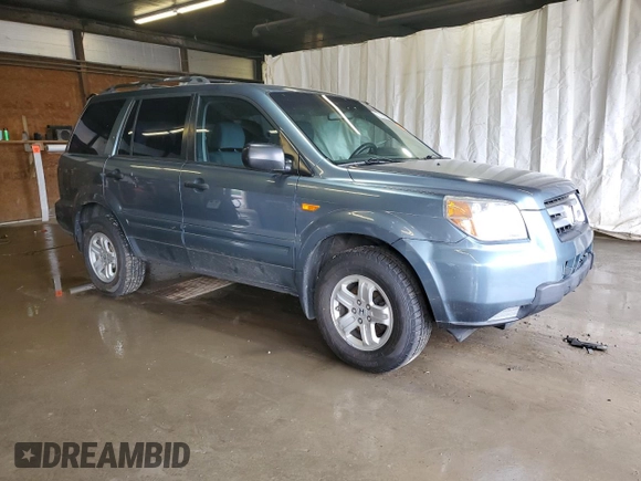 2007 Honda Pilot LX with VIN 5FNYF18127B027538, listed as a Copart auction lot 57455685 with Not provided miles and Salvage title. Bid and sale history available at DreamBid. Image 4.