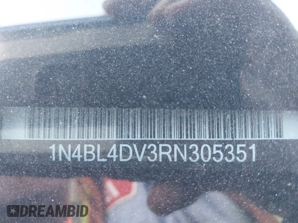 2024 Nissan Altima SV with VIN 1N4BL4DV3RN305351, listed as a IAAI auction lot 41845945 with 41,763 mi miles and . Bid and sale history available at DreamBid. Image 9.