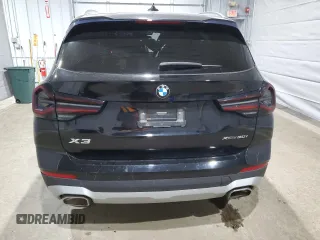 2022 BMW X3 xDrive30i with VIN 5UX53DP01N9M07451, listed as a Copart auction lot 45893785 with 36,661 mi miles and Salvage Title. Bid and sale history available at DreamBid. Image 6.