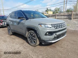 2022 Jeep Compass High Altitude with VIN 3C4NJDCB3NT145518, listed as a IAAI auction lot 42143357 with 58,276 mi miles and . Bid and sale history available at DreamBid. Image 1.