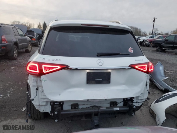 2020 Mercedes-Benz GLE with VIN 4JGFB4KEXLA061628, listed as a Copart auction lot 83780094 with 55,148 mi miles and Salvage Title. Bid and sale history available at carsss.com. Image 6.