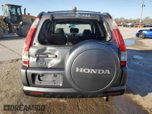 2005 Honda CR-V EX SE with VIN SHSRD78955U334534, listed as a Copart auction lot 46624465 with 160,871 mi miles and Salvage Title. Bid and sale history available at carsss.com. Image 6.