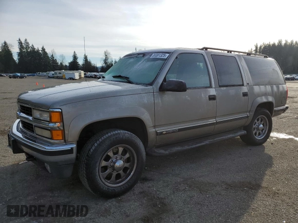 1999 Chevrolet Suburban with VIN 1GNGK26J9XJ518169, listed as a Copart auction lot 89381325 with 53,435 mi miles and Salvage Title. Bid and sale history available at carsss.com. Image 1.