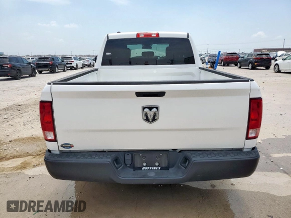 2023 Ram 1500 Tradesman with VIN 1C6RR6FG2PS527080, listed as a Copart auction lot 58242455 with 2,971 mi miles and Salvage title. Bid and sale history available at DreamBid. Image 6.