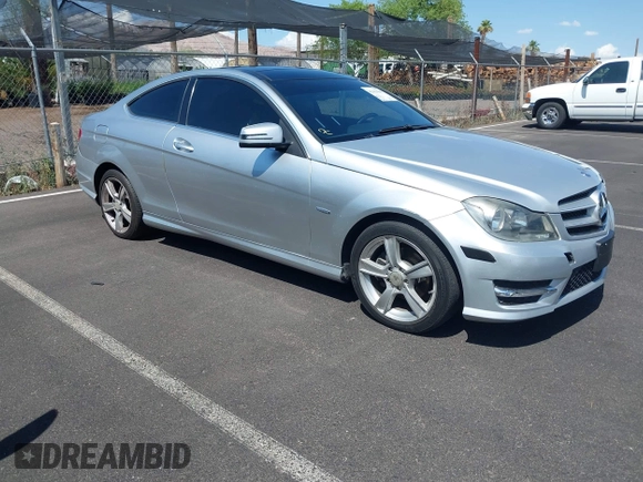 2012 Mercedes-Benz C 250 with VIN WDDGJ4HB0CF742530, listed as a IAAI auction lot 42433948 with 124,474 mi miles and . Bid and sale history available at DreamBid. Image 1.