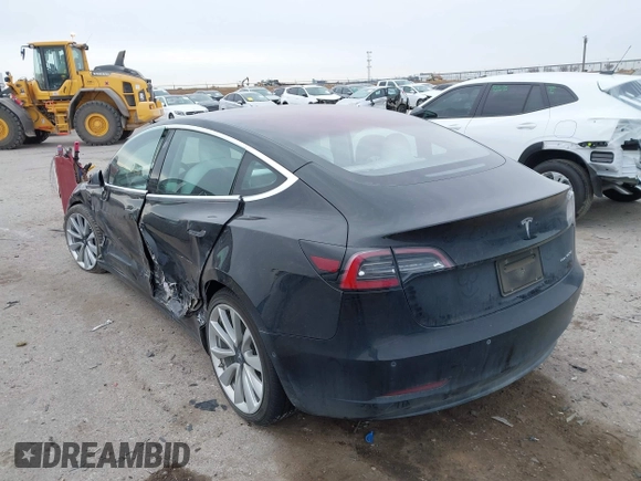 2018 Tesla Model 3 Long Range Battery with VIN 5YJ3E1EB9JF188437, listed as a IAAI auction lot 41371254 with 55,934 mi miles and . Bid and sale history available at DreamBid. Image 3.
