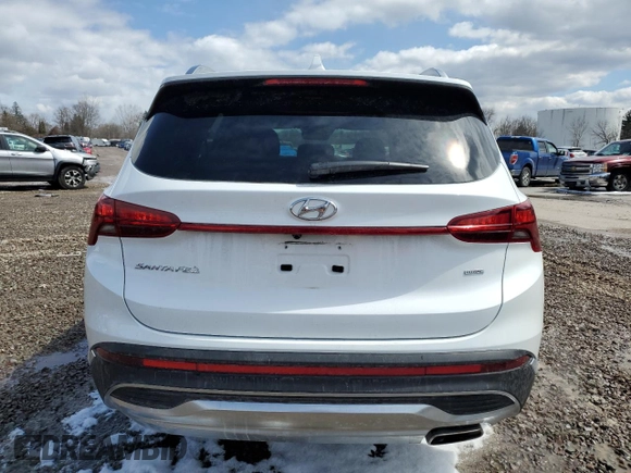 2022 Hyundai Santa Fe SEL with VIN 5NMS6DAJ6NH411044, listed as a Copart auction lot 52317385 with 44,482 mi miles and Salvage Title. Bid and sale history available at carsss.com. Image 6.