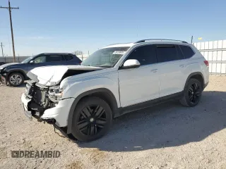 2019 Volkswagen Atlas SEL Premium z VIN 1V2NR2CA5KC557482, wystawiony jako Copart lot #49459805 z przebiegiem 126 331 mil mil oraz Szkoda całkowita • Salvage title. Historia ofert i sprzedaży dostępna na DreamBid. Obrazek 1.