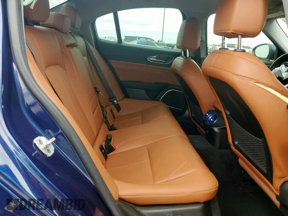 2021 Alfa Romeo Giulia with VIN ZARFAMAN6M7639186, listed as a Copart auction lot 58371745 with 46,162 mi miles and Salvage title. Bid and sale history available at DreamBid. Image 10.