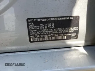 2014 BMW 3 Series 328i with VIN WBA3A5C50EP602567, listed as a Copart auction lot 57306085 with 117,561 mi miles and Salvage title. Bid and sale history available at DreamBid. Image 12.