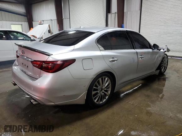 2020 Infiniti Q50 Luxe with VIN JN1EV7AP3LM200611, listed as a Copart auction lot 60059815 with 80,678 mi miles and Salvage title. Bid and sale history available at DreamBid. Image 3.