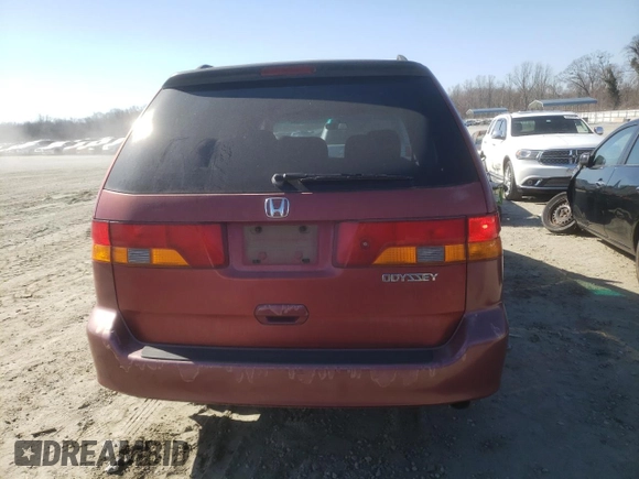 2003 Honda Odyssey EX-L with VIN 5FNRL189X3B006613, listed as a Copart auction lot 46427125 with 245,477 mi miles and Salvage Title. Bid and sale history available at DreamBid. Image 6.
