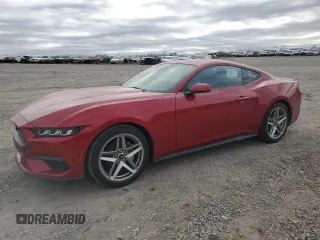 2024 Ford Mustang EcoBoost with VIN 1FA6P8TH2R5118823, listed as a Copart auction lot 47633925 with 3,284 mi miles and Salvage Title. Bid and sale history available at carsss.com. Image 1.