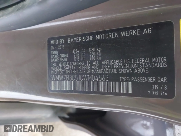 2012 MINI Countryman with VIN WMWZB3C51CWM04563, listed as a IAAI auction lot 42564564 with 95,760 mi miles and . Bid and sale history available at DreamBid. Image 9.