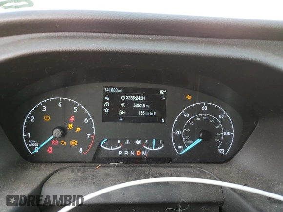 2020 Ford Transit Cargo with VIN 1FTBR1C80LKA06976, listed as a Copart auction lot 70660414 with 141,683 mi miles and Salvage Title. Bid and sale history available at DreamBid. Image 9.