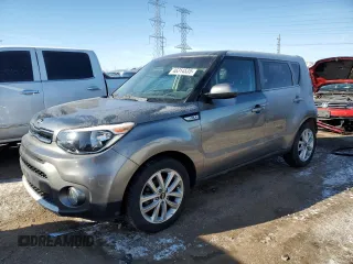 2018 Kia Soul + with VIN KNDJP3A52J7574653, listed as a Copart auction lot 46314535 with 52,343 mi miles and Salvage Title. Bid and sale history available at carsss.com. Image 1.