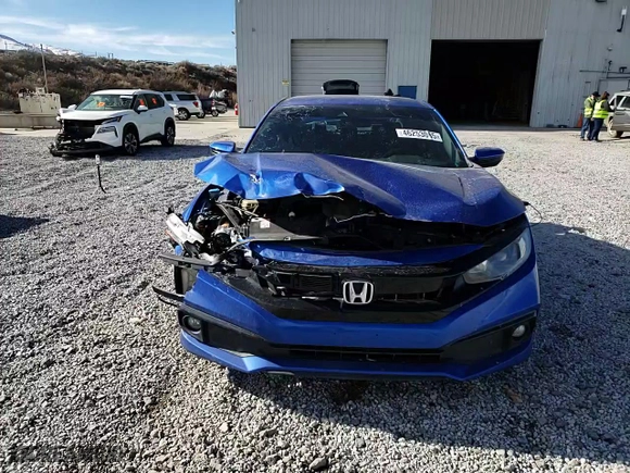 2021 Honda Civic Sedan Sport with VIN 19XFC2F88ME202852, listed as a Copart auction lot 46253065 with 52,426 mi miles and Salvage Title. Bid and sale history available at carsss.com. Image 11.