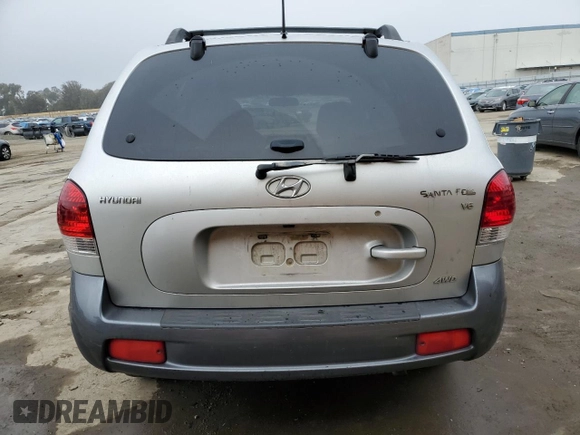 2006 Hyundai Santa Fe GLS with VIN KM8SC73D46U044314, listed as a Copart auction lot 45935335 with 259,062 mi miles and Salvage Title. Bid and sale history available at carsss.com. Image 6.