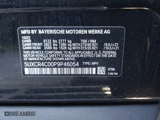 2023 BMW X5 sDrive40i with VIN 5UXCR4C00P9P46054, listed as a IAAI auction lot 41627025 with 20,152 mi miles. Bid and sale history available at carsss.com. Image 9.