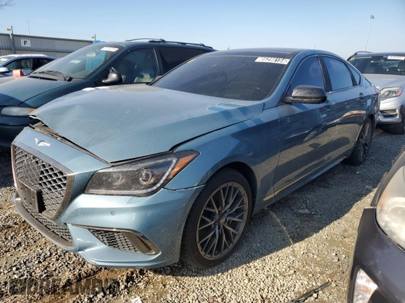 2018 Genesis G80 Sport z VIN KMHGN4JB5JU248399, wystawiony jako Copart lot #86296154 z przebiegiem 129 667 mil mil oraz Czysty tytuł • Clean title. Historia ofert i sprzedaży dostępna na DreamBid. Obrazek 1.