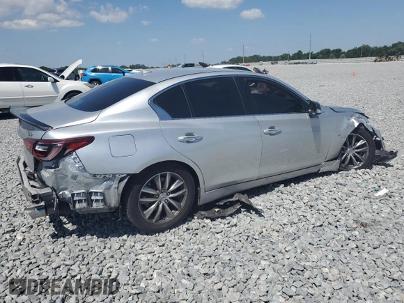 2020 Infiniti Q50 Pure z VIN JN1EV7APXLM204932, wystawiony jako Copart lot #52923515 z przebiegiem 45 194 mil mil oraz Nie do naprawy • Non repairable. Historia ofert i sprzedaży dostępna na DreamBid. Obrazek 3.