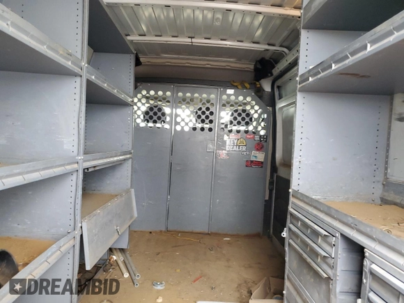 2017 Ram ProMaster Cargo with VIN 3C6URVHG2HE510690, listed as a Copart auction lot 70888714 with 137,278 mi miles and Salvage Title. Bid and sale history available at DreamBid. Image 10.