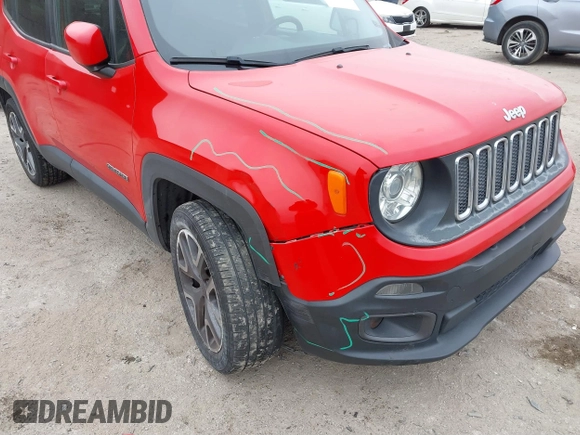 2017 Jeep Renegade Latitude with VIN ZACCJABB1HPG28699, listed as a IAAI auction lot 41640513 with 181,946 mi miles. Bid and sale history available at carsss.com. Image 6.