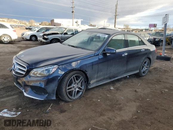 2014 Mercedes-Benz E 550 Sport with VIN WDDHF9BB5EB073256, listed as a Copart auction lot 44278285 with 55,389 mi miles and Salvage Title. Bid and sale history available at DreamBid. Image 1.