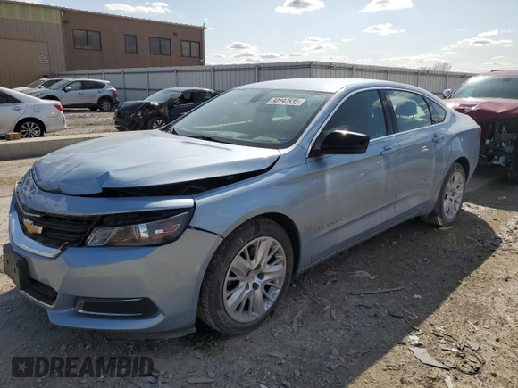 2015 Chevrolet Impala LS with VIN 1G11Z5SL2FU123405, listed as a Copart auction lot 50197535 with 127,383 mi miles and Salvage Title. Bid and sale history available at DreamBid. Image 1.