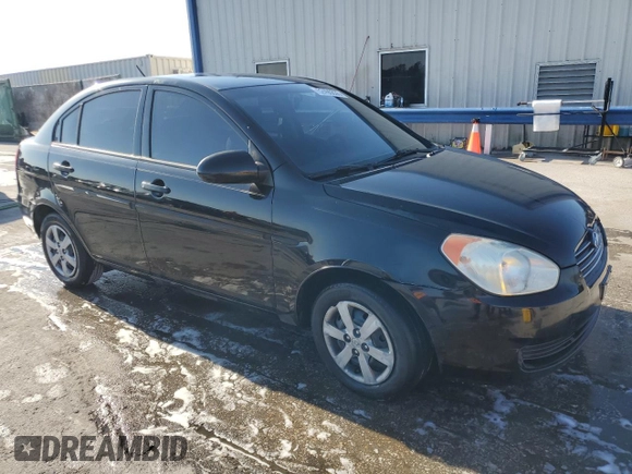 2008 Hyundai Accent GLS with VIN KMHCN46C18U223820, listed as a Copart auction lot 52495035 with 140,690 mi miles and Salvage Title. Bid and sale history available at carsss.com. Image 4.
