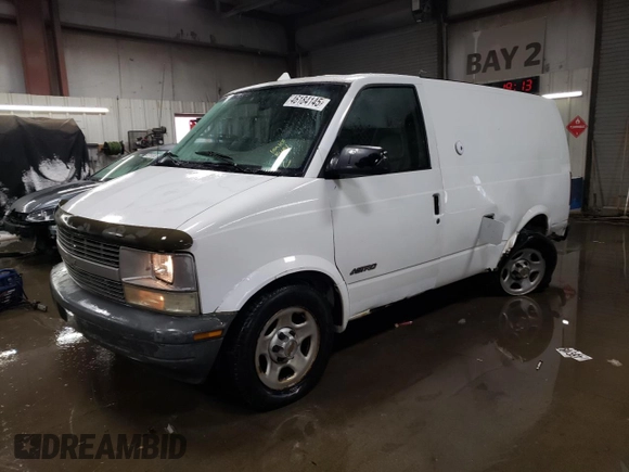 2003 Chevrolet Astro Cargo with VIN 1GCDM19X53B103984, listed as a Copart auction lot 46184145 with 214,147 mi miles and Salvage Title. Bid and sale history available at carsss.com. Image 1.