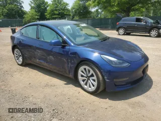 2023 Tesla Model 3 with VIN 5YJ3E1EAXPF419636, listed as a Copart auction lot 59754495 with 14,407 mi miles and Salvage title. Bid and sale history available at DreamBid. Image 4.