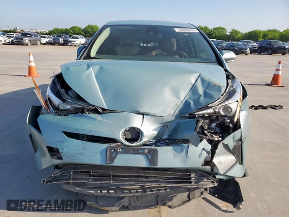2018 Toyota Prius Two with VIN JTDKBRFU8J3058715, listed as a Copart auction lot 53636015 with 76,808 mi miles and Salvage Title. Bid and sale history available at DreamBid. Image 5.