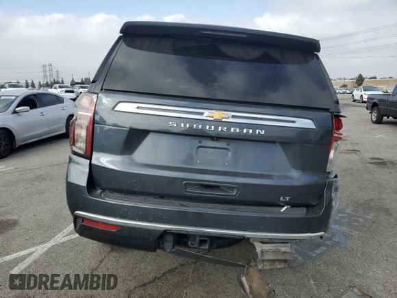 2021 Chevrolet Suburban LT with VIN 1GNSCCKD7MR236770, listed as a Copart auction lot 57392995 with 80,845 mi miles and Salvage title. Bid and sale history available at DreamBid. Image 6.
