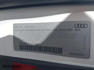 2021 Audi A5 Sportback S line Premium with VIN WAUDACF57MA015997, listed as a IAAI auction lot 41101922 with 80,515 mi miles. Bid and sale history available at carsss.com. Image 9.