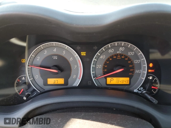 2010 Toyota Corolla with VIN 1NXBU4EE1AZ231682, listed as a Copart auction lot 84146264 with 194,949 mi miles and Salvage Title. Bid and sale history available at DreamBid. Image 9.
