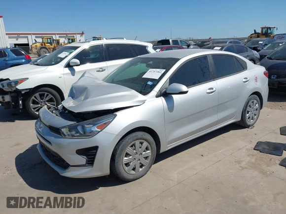 2022 Kia Rio S with VIN 3KPA24AD7NE437841, listed as a IAAI auction lot 41757262 with 34,909 mi miles. Bid and sale history available at carsss.com. Image 17.