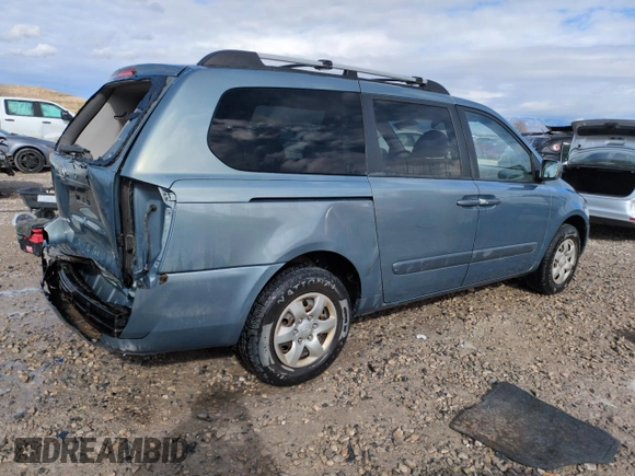 2008 Kia Sedona LX with VIN KNDMB233086206828, listed as a Copart auction lot 44969605 with 200,324 mi miles and Clean Title. Bid and sale history available at carsss.com. Image 3.