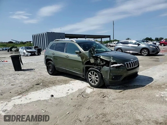 2019 Jeep Cherokee Latitude Plus with VIN 1C4PJLLXXKD262481, listed as a Copart auction lot 48874435 with 180,593 mi miles and Salvage Title. Bid and sale history available at carsss.com. Image 10.