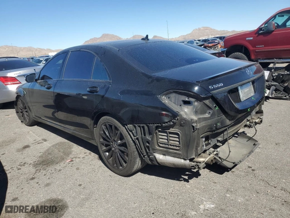 2015 Mercedes-Benz S-Class S 550 with VIN WDDUG8CB2FA102353, listed as a Copart auction lot 46638515 with 0 mi miles and Salvage Title. Bid and sale history available at carsss.com. Image 2.