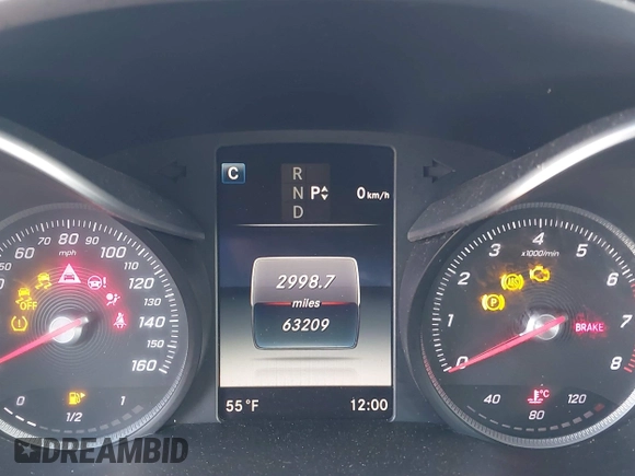 2016 Mercedes-Benz C C 300 with VIN 55SWF4JB6GU133923, listed as a IAAI auction lot 41720355 with 63,209 mi miles. Bid and sale history available at carsss.com. Image 7.